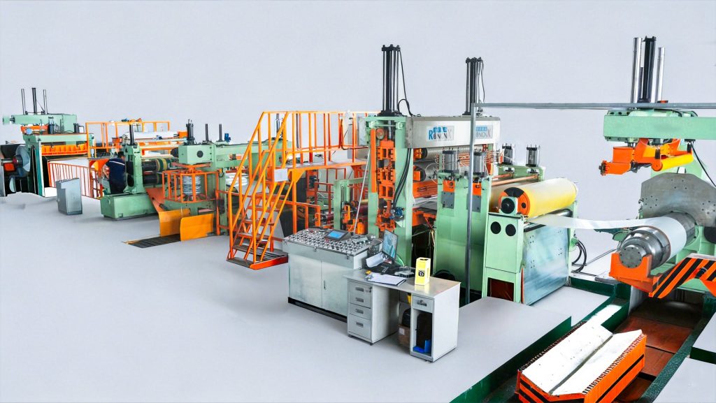 Complete RONGXING coil slitting line prepared for production and quotation review